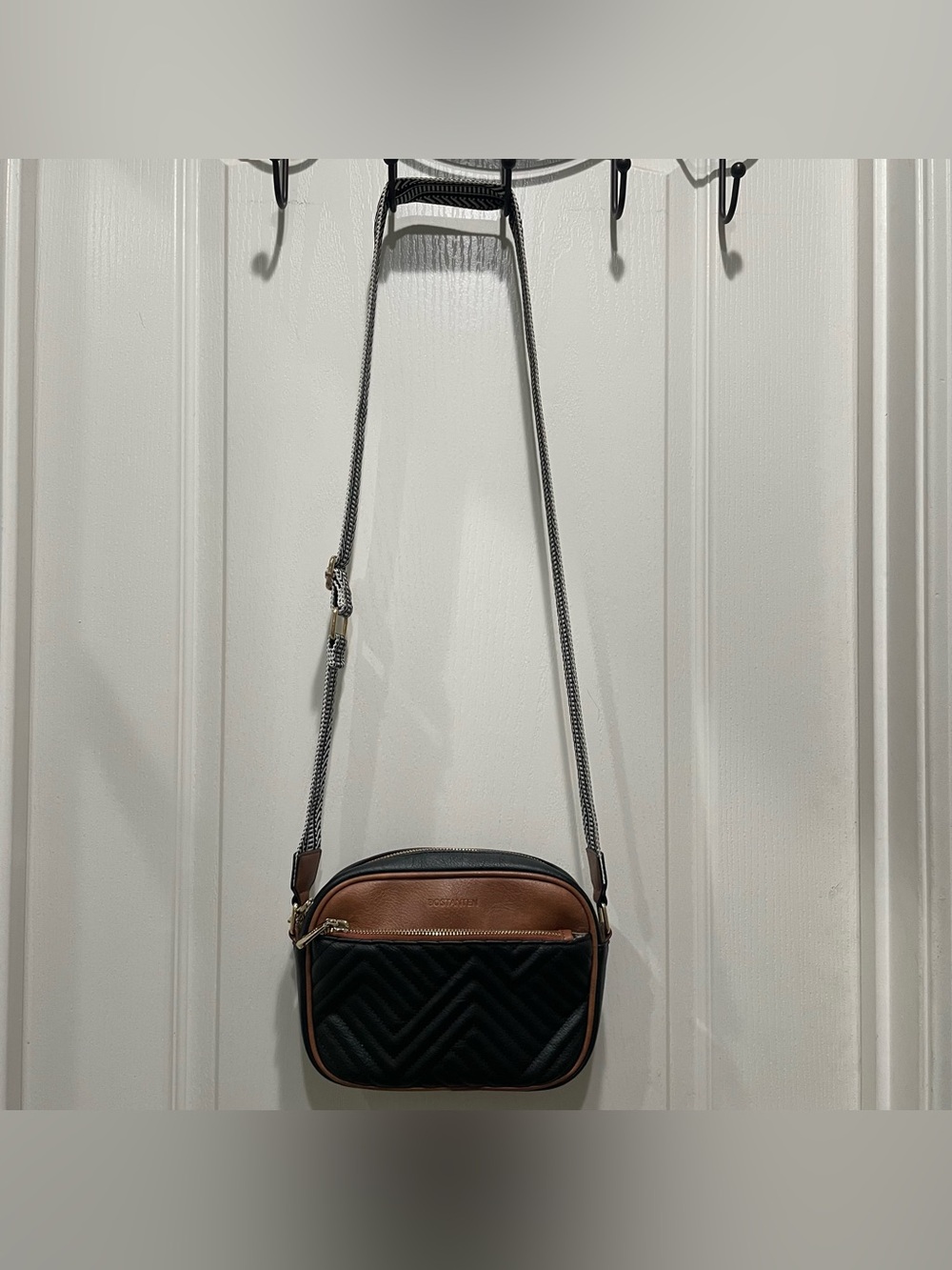 BOSTANTEN Quilted Crossbody Bag Vegan Leather Travel Resortwear Boho Festival - Picture 9 of 13
